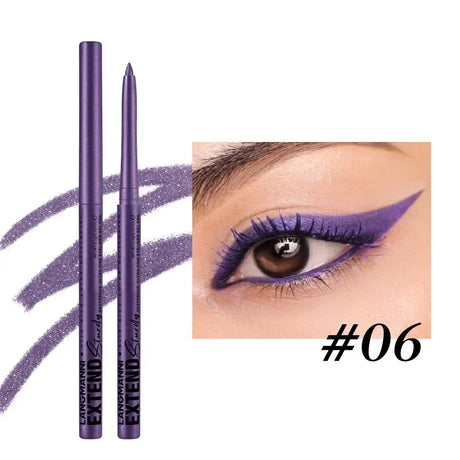 12-Color Fashion Eyeliner Pencil Smokey Punk Style Eye Liner Pen Long-lasting Waterproof Perform Stage Makeup Eyeshadow Stick