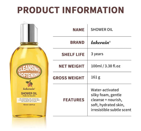 2-in-1 Bath Oil Body Cleaning Moisturizing Skin Dirt Remover Smooth Shower Gentle Cleanses Nourishes Oils For Bath Daily Care