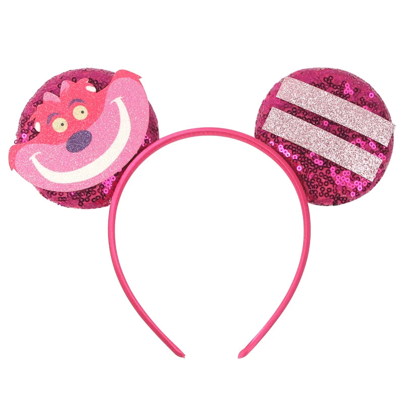 Newest Festival Party Cosplay Mouse Ears Headband 3.3" Ears Glitter Hairband Without Bow For Boys DIY Cartoon Hair Accessories