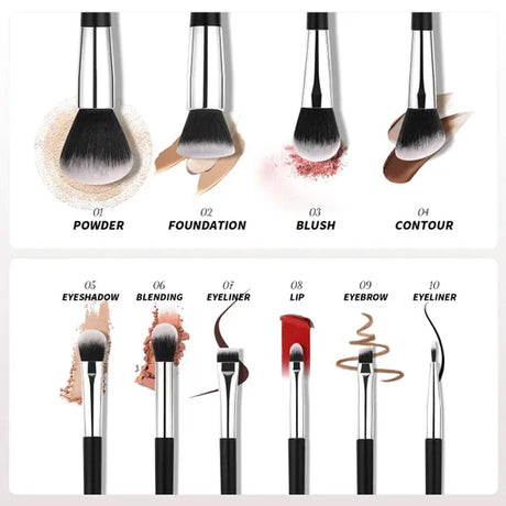 DUcare Black Makeup Brush Professional Makeup Eyeshadow Foundation Powder Soft Synthetic Hair Makeup Brushes Brochas Maquillaje