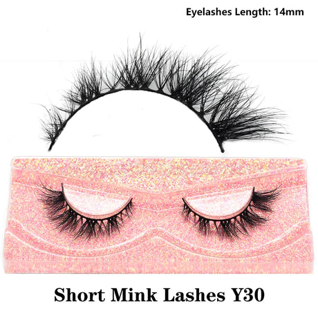 Half Lashes Mink Eyelashes Fluffy Soft False Eyelashes Wispy Cross Mink Eye Lashes Natural Short Mink Eyelash Extension Makeup