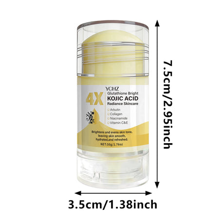 Kojic Acid Cream Stick, Evens Out Skin Tone, Eliminates Dark Spots and Dullness - Non-Greasy, Suitable for Both Men and Women - Whitening and Moisturizing Cream, for Day and Night Use - 50g