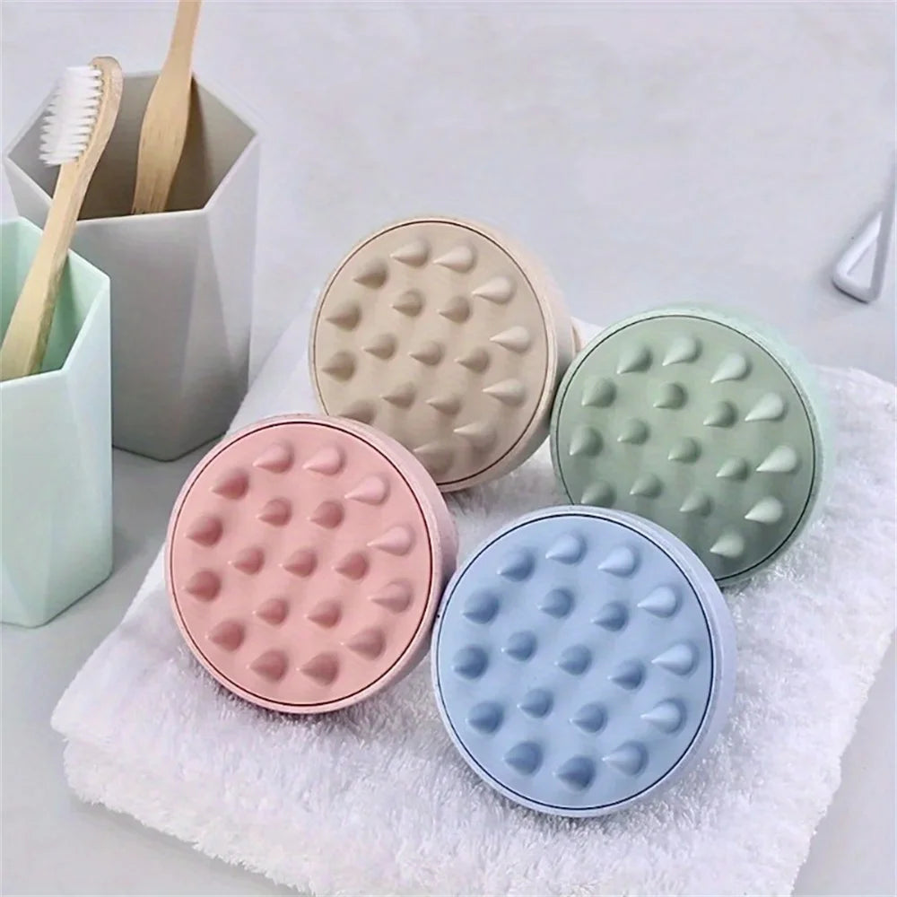 1pc Silicone Shampoo Brush Body Massage Brush Bath Shower Brush Salon Hairdressing Tool Scalp Massage Comb Hair Washing Brush