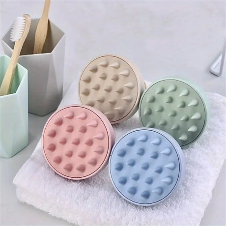 1pc Silicone Shampoo Brush Body Massage Brush Bath Shower Brush Salon Hairdressing Tool Scalp Massage Comb Hair Washing Brush