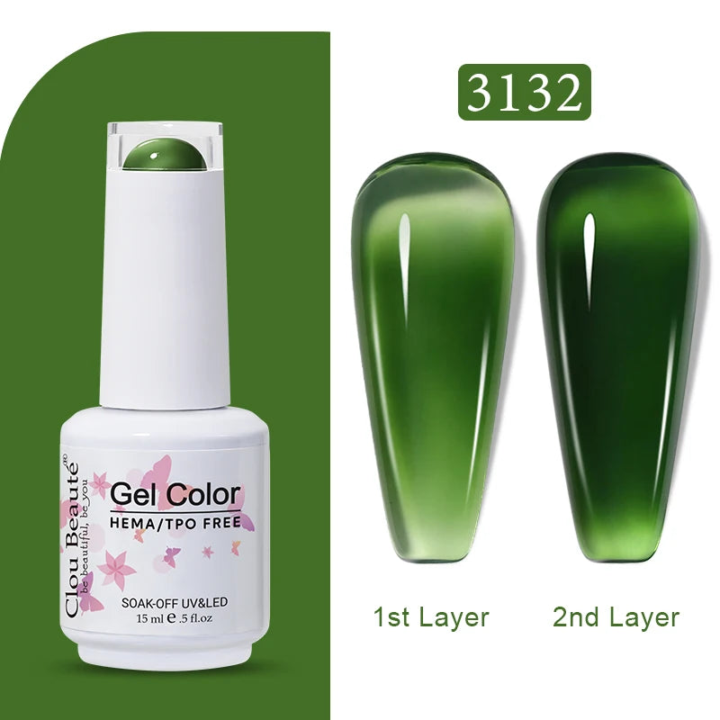 Clou Beaute Jelly Color UV Gel Manicure Summer Pink Nude Gel Nail Rainbow Nail Supplies For Professionals Semi-permanent Varnish