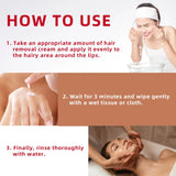 3 Minutes Fast Hair Removal Cream Painless Hair Growth Inhibitor Lip Face Arm Armpit Leg Permanent Depilatory for Men Women Care