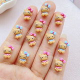 50Pcs Cute Mini Cartoon Cat Nail Art Resin Designer Charms DIY Craft For Nail 3D Decorations Jewelry