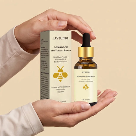 Bee Venom Serum Peptide Niacinamide Hyaluronic Acid Hydrating Essence Smooth Fine Lines Brighten Dull Daily Facial Skin Care