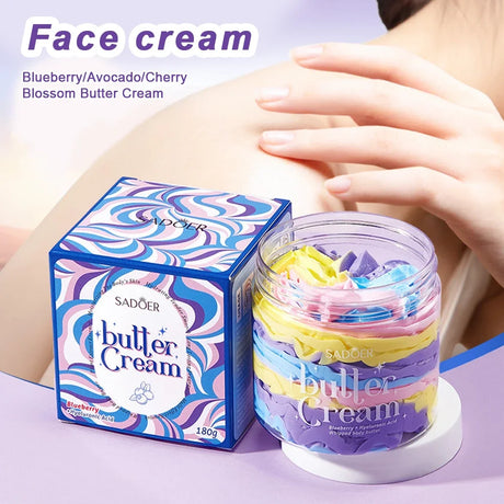 High Moisturizing Body Butter Cream Blueberry Flavor Body Cream Moisturizing and Nourishing Body Repair Cream