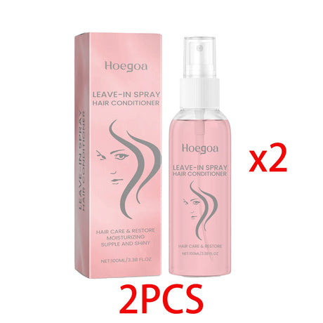 Leave-In Hair Conditioner Care Spray Wash Free Gentle Nourishing Scalp Anti Frizz Split Ends Daily Moisturizing Hair Spray 100ml
