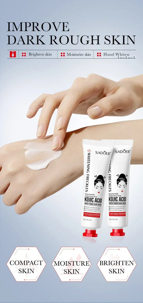SADOER Kojic Acid Hand Cream Moisturizing Nourishing Brightening Hydrating Hand Creams Beauty Hands Skin Care Products