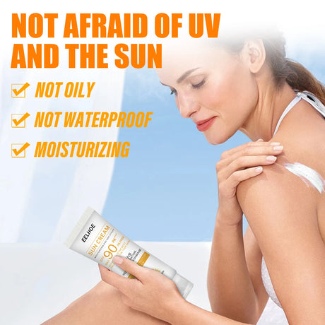 Facial Cream Sunscreen SPF 90 Brighten Sun Cream For Face Body Oil Control Moisturizer Daily Sunblock Skin UV Protective Lotion