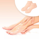 1Pair Silicone Moisturizing Socks Anti Cracking Silicone Exfoliating Socks Anti-Slip Foot Care Tools