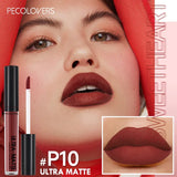 Velvet Mate Nude Brown Red Lip Gloss Lint Matte Liquid Lipstick Waterproof Long Lasting Tube Makeup Cosmetic Lipsticks Lipgloss