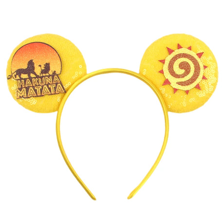 Newest Festival Party Cosplay Mouse Ears Headband 3.3" Ears Glitter Hairband Without Bow For Boys DIY Cartoon Hair Accessories