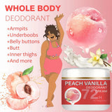 Peach Deodorant Underarm Cream - 72-Hour Long-Lasting Freshness, Floral Fragrance, Long-Lasting Odor Control - Gentle on Skin, Powerful Anti-Sweat