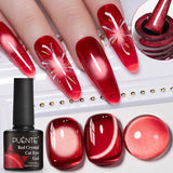 PUENTE 7.5ML Nude Shade Moonlight Cat Magnetic Gel Nail Polish Ultra-Bright Cat Eye Soak Off UV Semi-Permanent Varnish Manicure