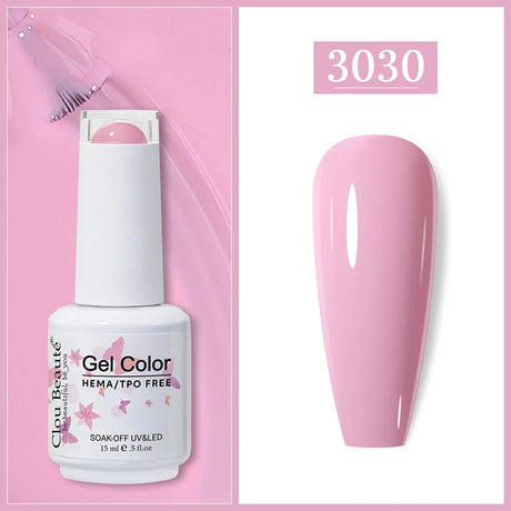 Clou Beaute Gel Nail Polish Neon Brown Royal Blue Red Green Pastal Nude Nail Art Varnishes Gel Lacquer HEMA/TPO FREE UV Gel Nail