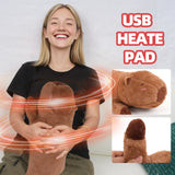 Electric Heating Pad for Period Cramps Menstruation Heatable Stuffed Animals Capybara Plush with a Hot Soft Belly for Wife Women