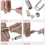 Portable Stainless Steel Led Make Up LED Light Eyelash Eyebrow Clip Tweezer Set Smart Design Hair Remove Tweezer Makeup Tool
