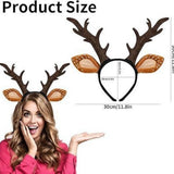1PC Reindeer Hair Hoop for Adults & Kids, Cute Antler & Ear Costume Accessory - Suitable for Christmas & Autumn/Winter