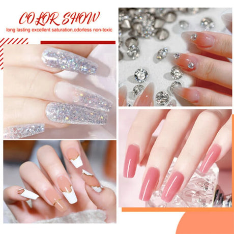 Limegirl Poly Nail UV Gel Set for Nails Quick Extension Building Soak Off UV Polys Nail Gel Kit Manicure Art  Decoration Tools