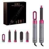 5 in 1 Hair Styler Powerful Fast Drying Ionic Hair Dryer High Speed Hot Comb Brush Set Professional Hair Straightener