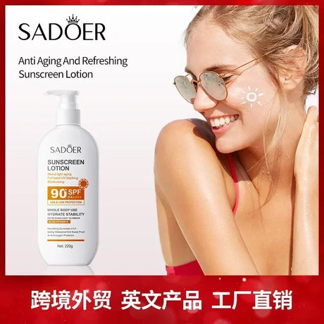 SPF90+ sunscreen, UV protection, whitening sunscreen, moisturizing, whitening, facial and body sunscreen, skin care, anti-aging