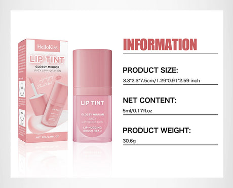 Velvet Lip Gloss Matte Lip Tint Waterproof Non-stick Cup Anti-fade Moisturizing Long Lasting Plump Lip Makeup