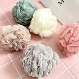 Solid Color Hanging Bath Ball Non-Dispersible Foaming Bath Flower For Home Shower Cleansing Hanging Rope Bath Ball Solid Color