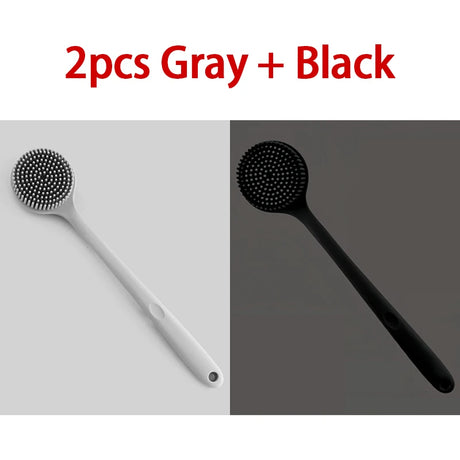 Silicone Shower Brush Body Exfoliating Dry Brushing Bathroom Back Bath Brush for Shower Brush for The Back