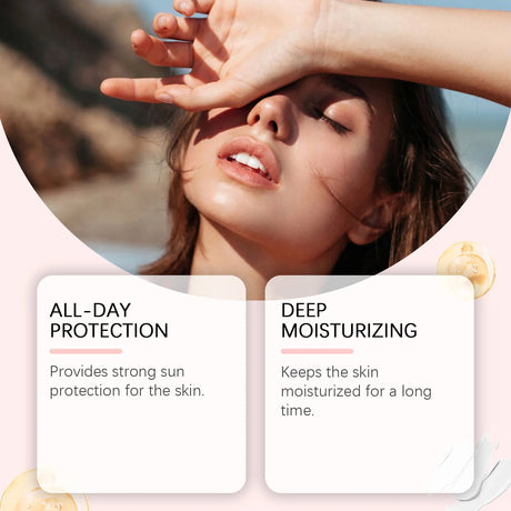 Moisturizing Brighten Sunscreen Cream Spf50+ Uv Protection Deep Nourishing Non Greasy Even Skin Tone Long Lasting Daily Sun Care