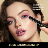 Eyeshadow Liner Sticks Matte & Shimmer Waterproof Metallic Glitter Eye Shadow Highlighter Pencil Eyeshadow Natural Cosmetics