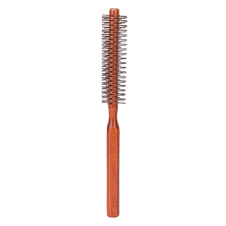 Round Styling Hair Brush Curling Roller Hairbrush Small Wood Brush Unisex for Blow Drying Home Use Curling Brush