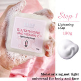 AILKE Glutathione & Vitamin C Kit, With Whitening Lotion, Moisturizing Cream, Lightening Soap, Spa Oil, Glowing Body Cream