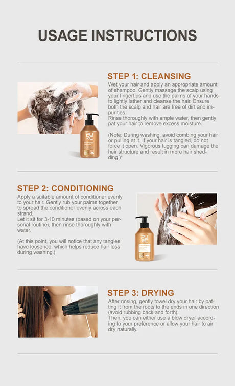 PURC Repair Damaged Hair Treatment  Morocco Argan Oil Amino Acid Keratin Smoothing Sulfate-Free Shampoo Conditioner Set Hair Car