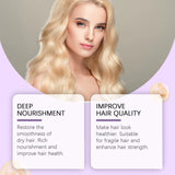 Purple Keratin Hair Mask Repair Dry Frizz Damage Remove Yellow Color Neutralizes Brass Soft Shiny Smooth Nourish Hair Care Cream