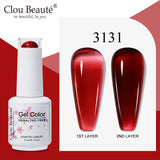 Clou Beaute Translucent Jelly Nude Pink Nail Gel Polish 15ml Vernis Semi Permanent Gel Colorful Varnish Nail Art Manicure Gel