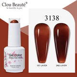 Clou Beaute Translucent Jelly Nude Pink Nail Gel Polish 15ml Vernis Semi Permanent Gel Colorful Varnish Nail Art Manicure Gel