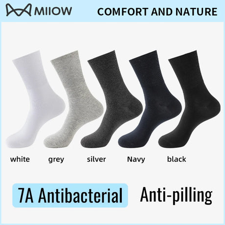 MiiOW Big Size Sock Men Pure Cotton Sock Anti Odor Fat Feet Elastic Widened Loose Sock Compression Sock Elderly Non-Binding Sock
