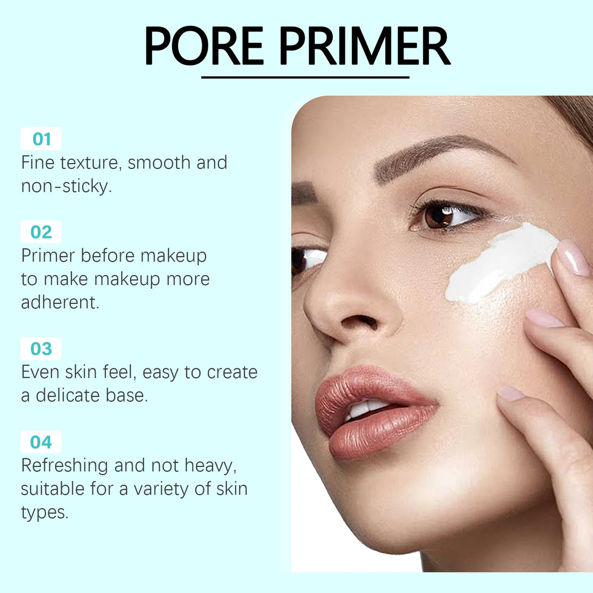 Lightweight Hydrating Moisturizing Primer - Plant-Based Isolation Protection Brightening Concealing No-Makeup Base