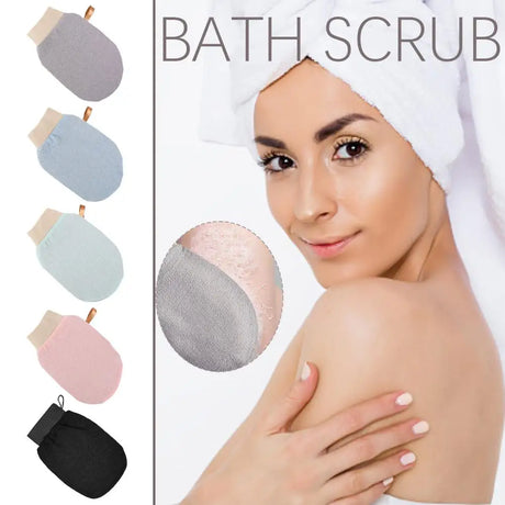 Upgrade Back Scrubbing Towel Dual Sided Durable Exfoliating Body Towel Back Strap Unisex Detox Mud Back Scrub Extended Bathing T