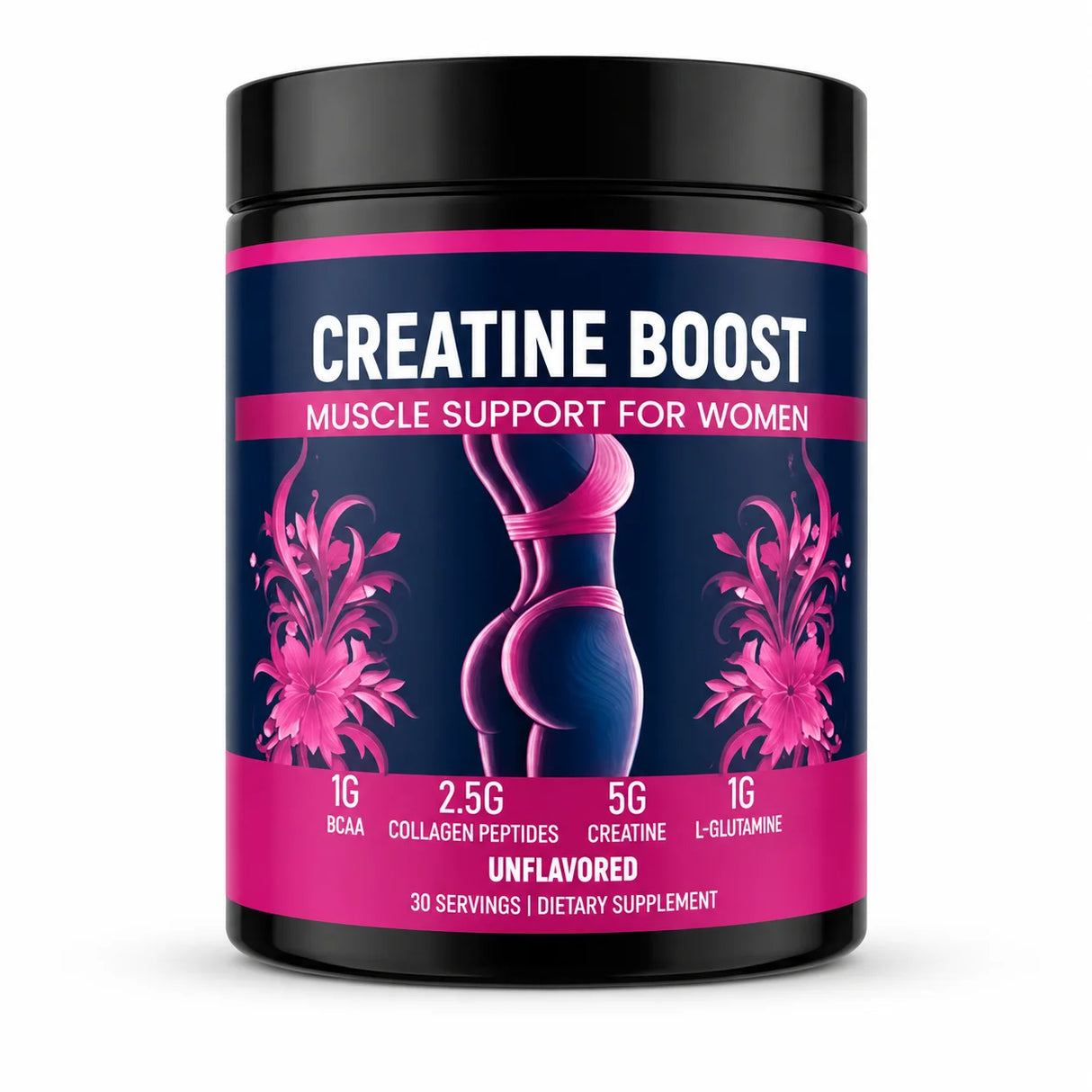 Creatine for Women Booty Builder Supplement with Collagen & BCAA Supports Muscle Development Post-Workout Recovery Elasticity