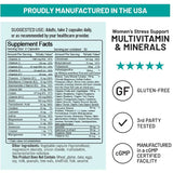 Organic Multivitamin for Women - Whole Food with B-Complex, Vitamin C, D3 & K2 for Immunity, Stress, Hair, Skin & Nails
