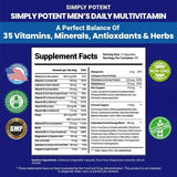 Daily Multivitamin for Men, for Prostate Energy Concentration Metabolism Immunity Vitamins: A C D E (B1 B2 B3 B5 B6 B7 B9 B12)