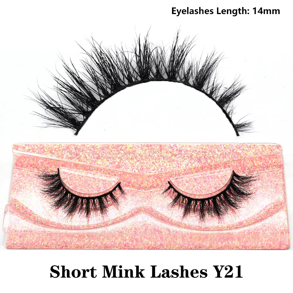 Half Lashes Mink Eyelashes Fluffy Soft False Eyelashes Wispy Cross Mink Eye Lashes Natural Short Mink Eyelash Extension Makeup