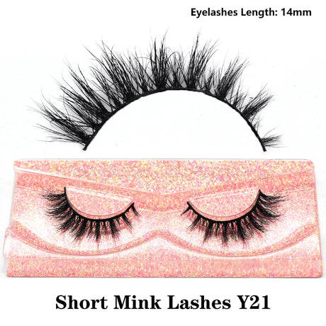 Half Lashes Mink Eyelashes Fluffy Soft False Eyelashes Wispy Cross Mink Eye Lashes Natural Short Mink Eyelash Extension Makeup