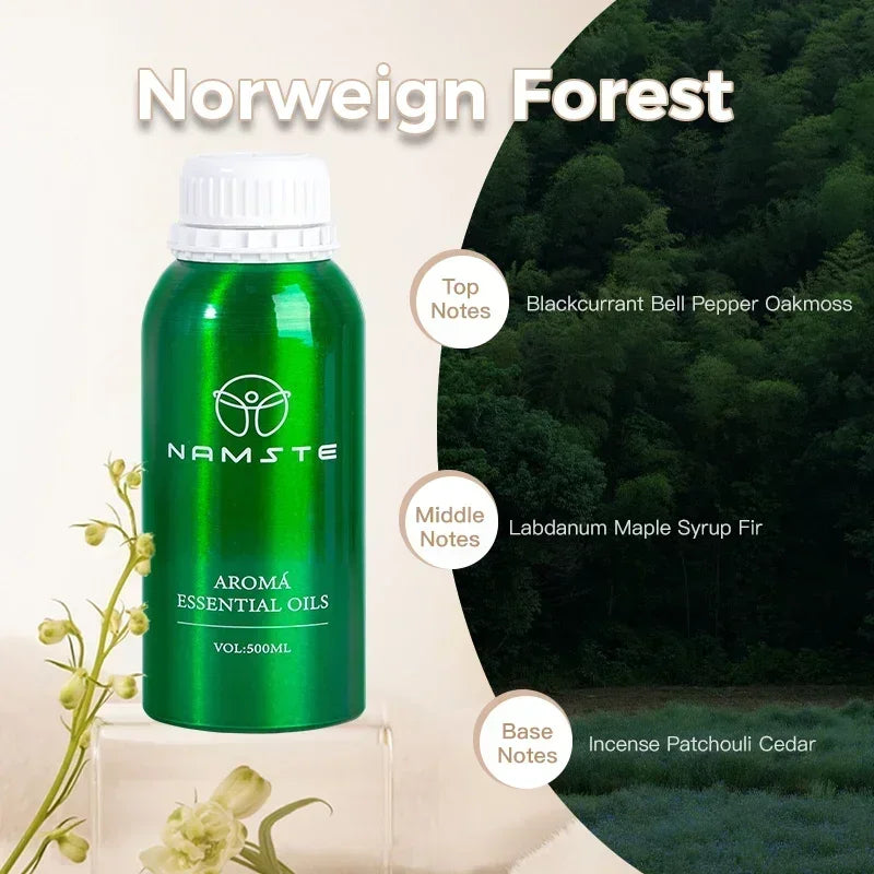 NAMSTE 500ml luxury Essential Oils Pure Natural for Diffuser humidifier Aromatherapy Jasmine Orchid Aroma Oil perfume spray