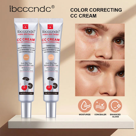 45ml Color Correcting CC Cream Facial Centella Asiatica Repair BB Cream Natural Concealer Whitening Liquid Foundation Cosmetics