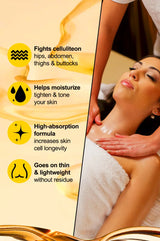 240ml Anti Cellulite Massage Oil Infused with Collagen and Stem Cell Skin Tightening Cellulite Moisturizing Body Essential Oil